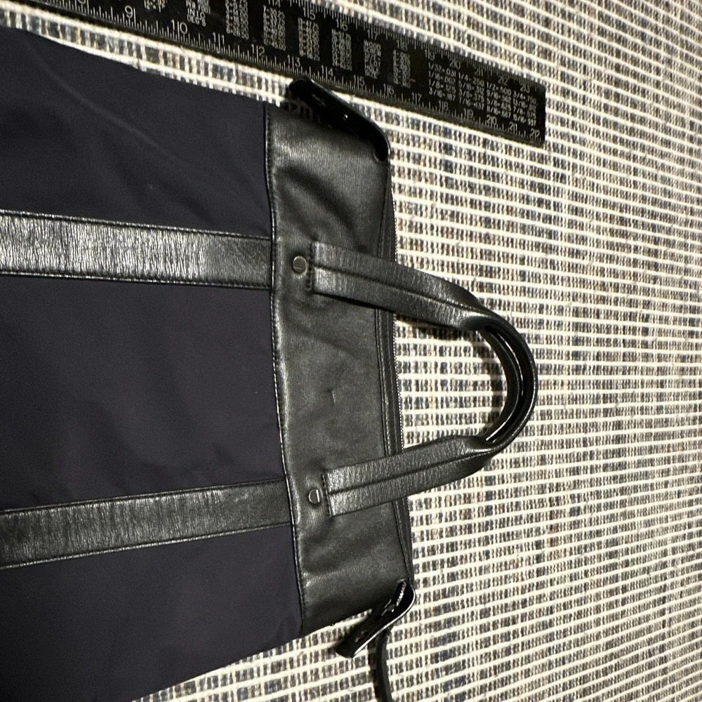THEORY HUDSON Laptop Bag Nylon and Leather
